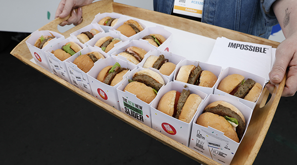 Impossible Burger 2.0 at CES 2019