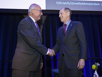 CTA's Gary Shapiro opens CES Unveiled Amsterdam with Hon. Peter Hoekstra, United States Ambassador to the Netherlands