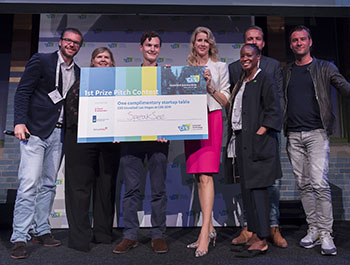Industry experts and government officials award SpeakSee, a Dutch startup, with first place in the Pitch Contest at CES Unveiled Amsterdam