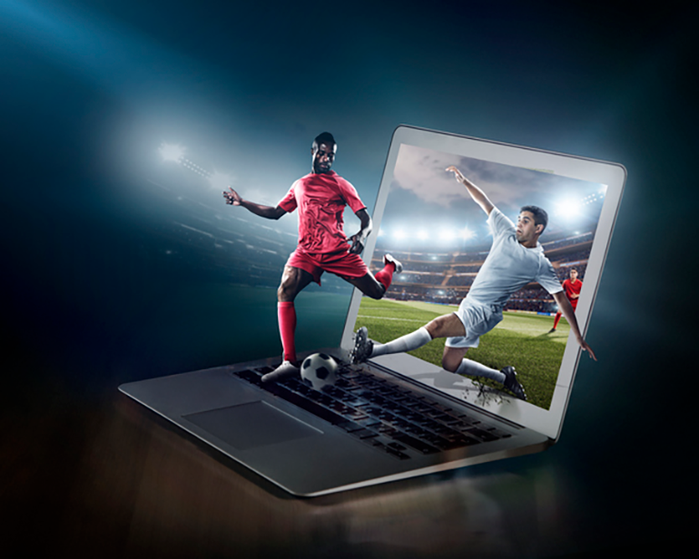 Soccer Players on Laptop